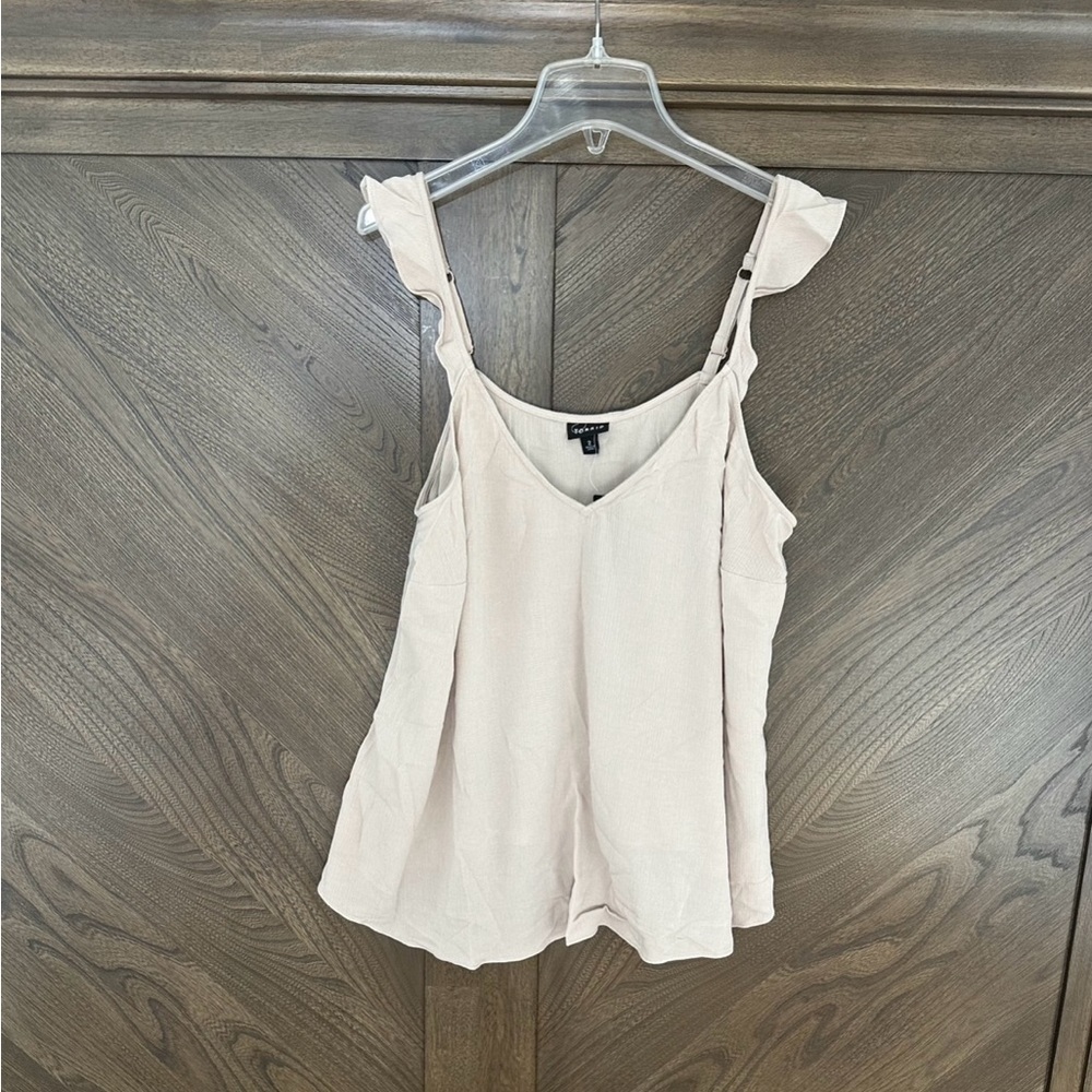 Torrid Washable Crinkle Gauze V-Neck Ruffle Strap Tank Size 2X